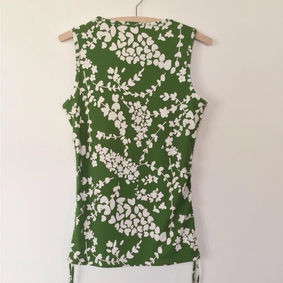 Michael Kors green floral sleeveless tank top size s - Picture 8 of 10